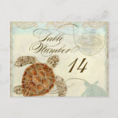 Sea Turtle Modern Coastal Ocean Beach Wirbel Style Postkarte (Vorderseite)
