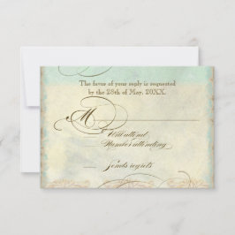 Sea Turtle Modern Coastal Ocean Beach Wirbel Style RSVP Karte