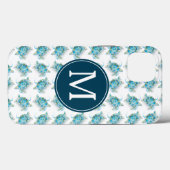 Sea Turtle Monogram Beachy Phone Case (Rückseite (Horizontal))