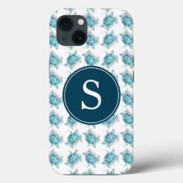 Sea Turtle Monogram Beachy Phone Case
