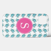 Sea Turtle Monogram Beachy Phone Case (Rückseite (Horizontal))
