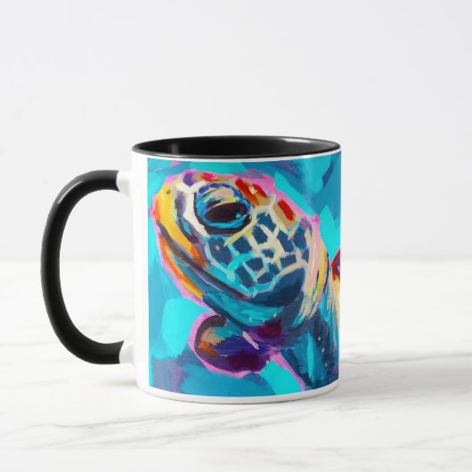 Sea Turtle Monogram Coffee Tasse (Links)
