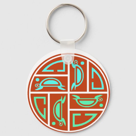 Sea Turtle Moon Cycle Schlüsselanhänger (Vorderseite)