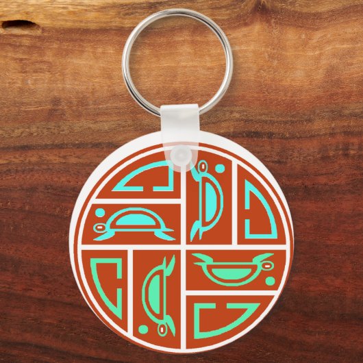 Sea Turtle Moon Cycle Schlüsselanhänger (Vorderseite)