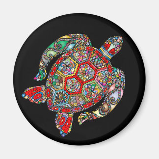 Sea Turtle Mosaik Magnet