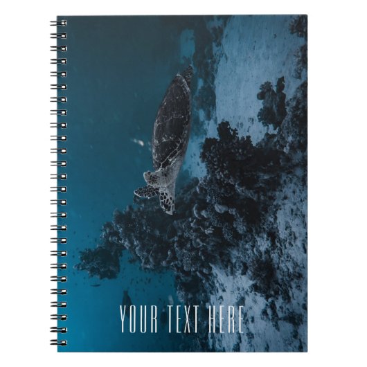 Sea Turtle Nature Notebook - Personalisierter Tite Notizblock (Vorderseite)