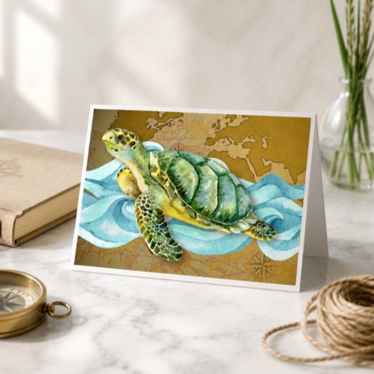 Sea Turtle Note Card