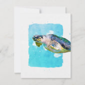 Sea Turtle Note Card for Any Occasion Mitteilungskarte (Vorderseite)