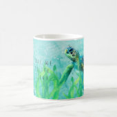 Sea Turtle Ocean Beach Art Elegante tropische Küch Kaffeetasse (Mittel)