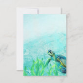 Sea Turtle Ocean Beach Art Hochzeit Tischnummer (Rückseite)