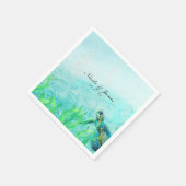 Sea Turtle Ocean Beach Art Serviette (Ecke)