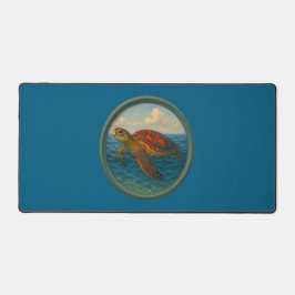 Sea Turtle Ocean Blue Desk Mat Schreibtischunterlage