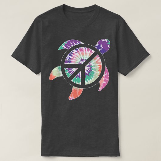 Sea Turtle Ocean Gefärbte Krawatte Colour Hippie K T-Shirt (Design vorne)