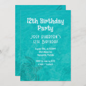 Sea Turtle Ocean Themed Überraschendes Party Einladung (Vorne/Hinten)