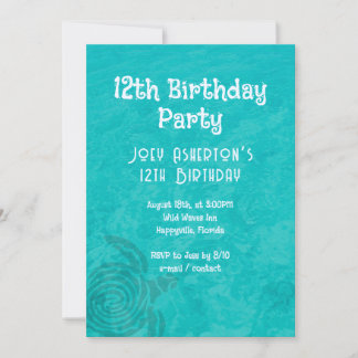 Sea Turtle Ocean Themed Überraschendes Party Einladung