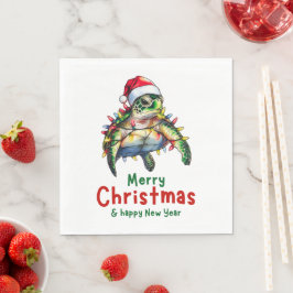 Sea Turtle Ocean Weihnachtshut Xmas Serviette