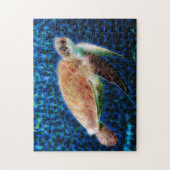 Sea Turtle on Blue Background Honu Puzzle (Vertikal)