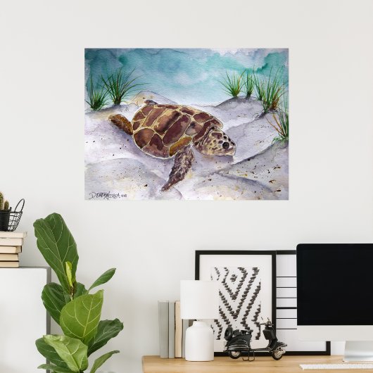 sea_turtle_painting_2 poster (Heimbüro)