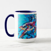 Sea Turtle Painting - Beach Home Decor Tasse (Links)
