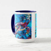 Sea Turtle Painting - Beach Home Decor Tasse (Vorderseite Links)
