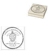 Sea Turtle Personalised Return Address Gummistempel (Stempel)