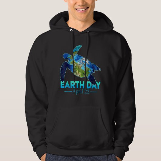 Sea Turtle Planet Liebe World Environment Earth Da Hoodie (Vorderseite)