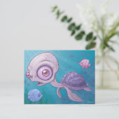 Sea Turtle Postcard Postkarte (Stehend Vorderseite)