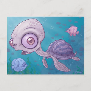 Sea Turtle Postcard Postkarte