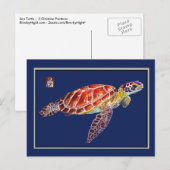 Sea Turtle Postcard Postkarte (Vorne/Hinten)