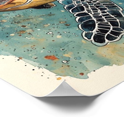 Sea Turtle Poster (Ecke)