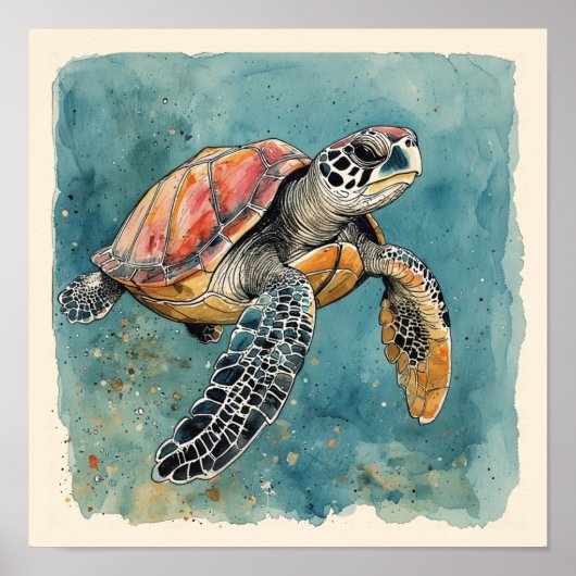 Sea Turtle Poster (Vorne)