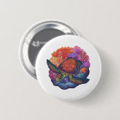 Sea Turtle Reef Button (Vorne & Hinten)