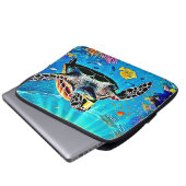 Sea Turtle Reef Life Laptopschutzhülle (Vorne Knopf)