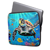 Sea Turtle Reef Life Laptopschutzhülle (Vorderseite Links)