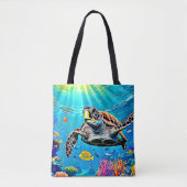 Sea Turtle Reef Life Tasche (Vorderseite)
