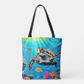 Sea Turtle Reef Life Tasche (Rückseite)