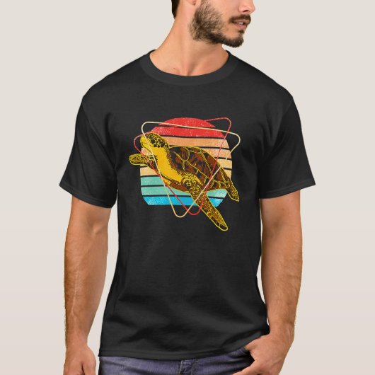 Sea Turtle Reptile Ocean Sea Animal Colorful T-Shirt (Vorderseite)