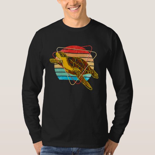 Sea Turtle Reptile Ocean Sea Animal Colorful T-Shirt (Vorderseite)