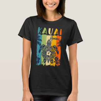 Sea Turtle Retro Kauai Hawaii Matching Family Vaca T-Shirt
