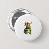 Sea Turtle Santa Christmas Lights Cute Xmas Men Wo Button (Vorne & Hinten)