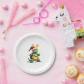 Sea Turtle Santa Christmas Lights Cute Xmas Men Wo Pappteller (Party)