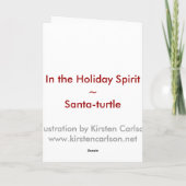 Sea Turtle Santa Feiertagskarte (Rückseite)