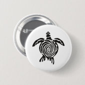 Sea Turtle Save The Turtle Button (Vorne & Hinten)