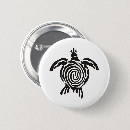 Sea Turtle Save The Turtle Button (Vorne & Hinten)