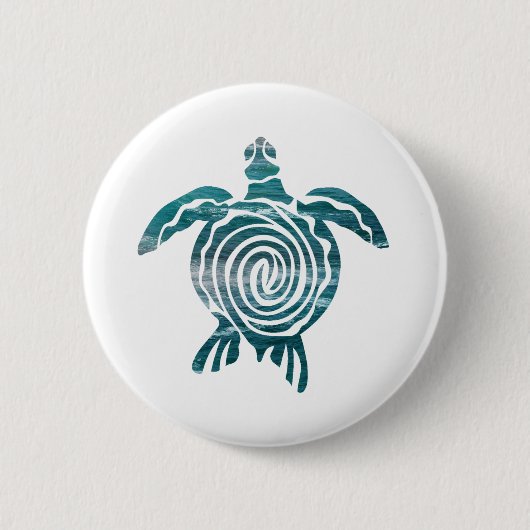 Sea Turtle Save The Turtle Button (Vorderseite)