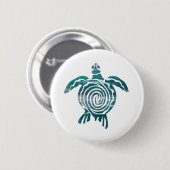 Sea Turtle Save The Turtle Button (Vorne & Hinten)