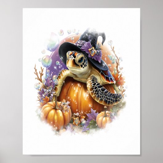Sea Turtle Shirt Sea Halloween Poster