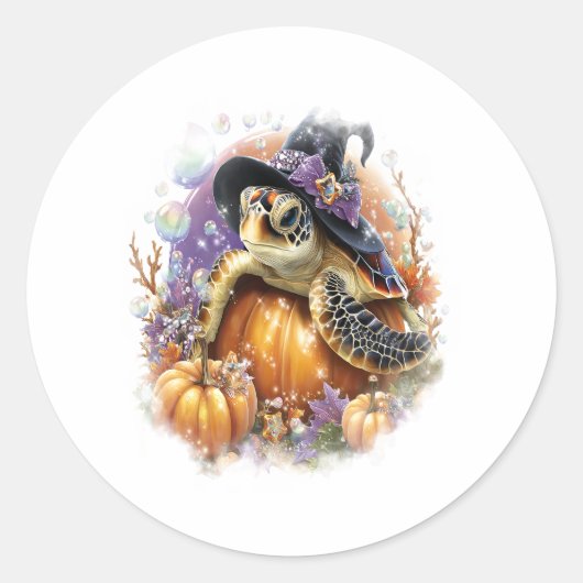 Sea Turtle Shirt Sea Halloween Runder Aufkleber (Vorderseite)