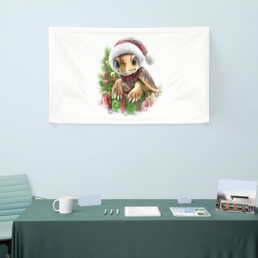 Sea Turtle Shirt Weihnachten Weihnachtsmannmütze Banner (Messeveranstaltung)