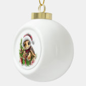 Sea Turtle Shirt Weihnachten Weihnachtsmannmütze Keramik Kugel-Ornament (Rechts)